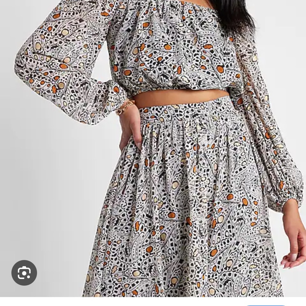 Express x Rachel Zoe Maxi Skirt & Crop Top | Large